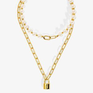 Pearl & Lock Necklace